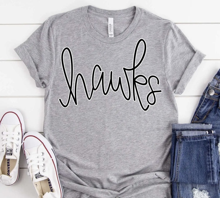 Custom Mascot Script Tee – 30+ Mascots