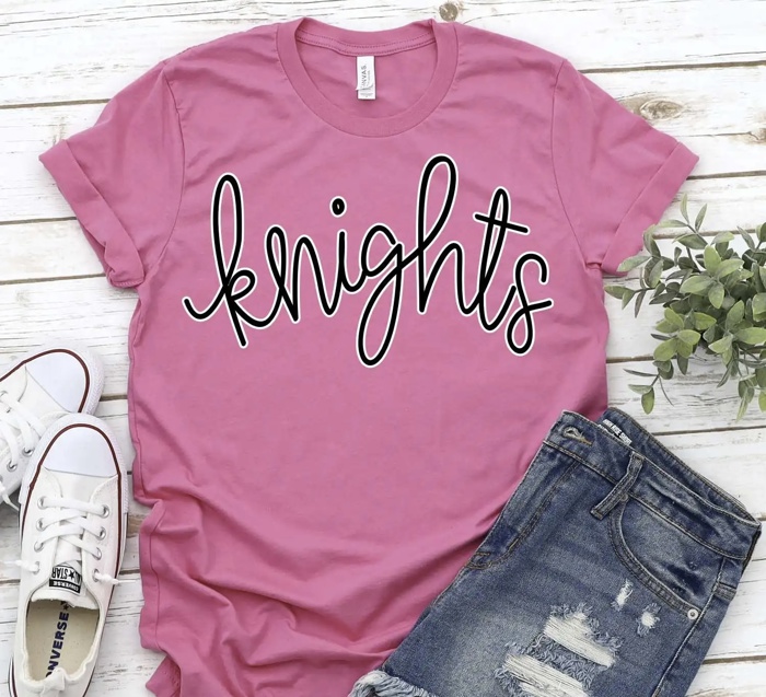 Custom Mascot Script Tee – 30+ Mascots