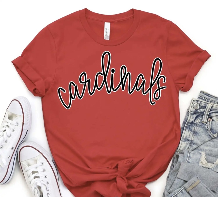 Custom Mascot Script Tee – 30+ Mascots