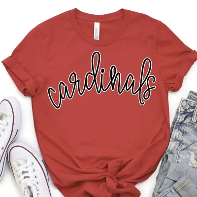 Custom Mascot Script Tee – 30+ Mascots
