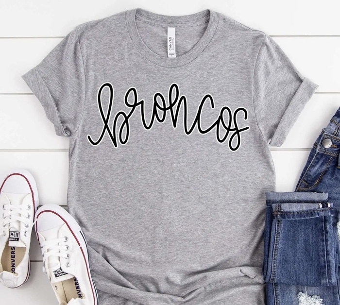 Custom Mascot Script Tee – 30+ Mascots