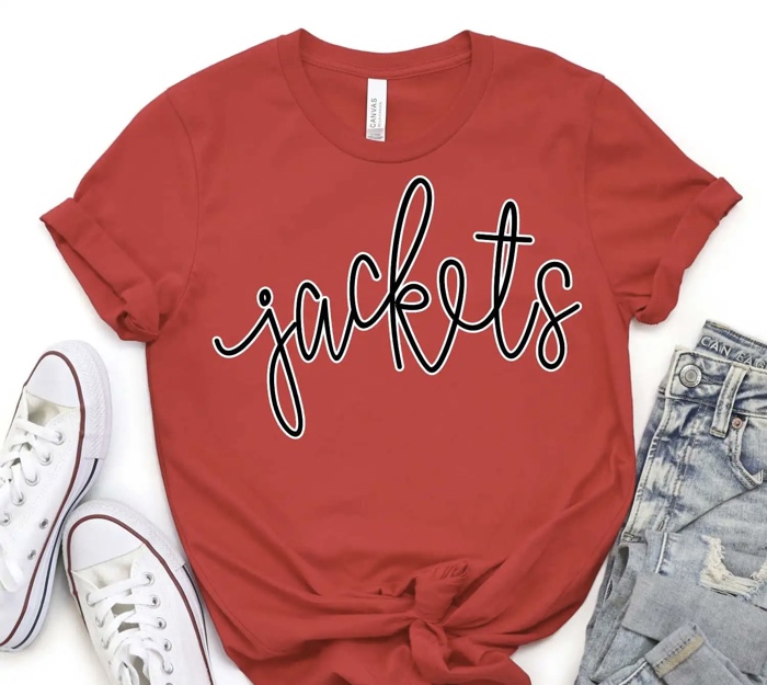 Custom Mascot Script Tee – 30+ Mascots