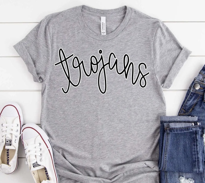 Custom Mascot Script Tee – 30+ Mascots
