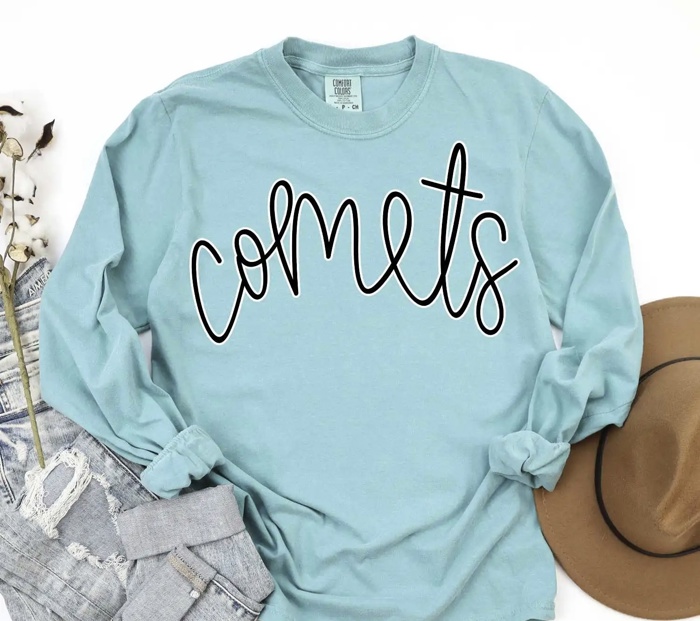 Custom Mascot Script Tee – 30+ Mascots