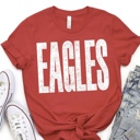  Bold Mascot Block Letter Tee - 30 Mascots Available 