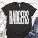  Bold Mascot Block Letter Tee - 30 Mascots Available 