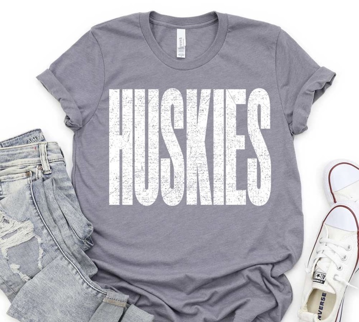 Bold Mascot Block Letter Tee - 30 Mascots Available 