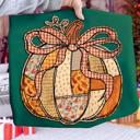  Faux Patchwork Pumpkin Tee – Cozy Fall Graphic Shirt