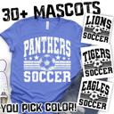  Custom Mascot Soccer Tee – 30+ Mascots, 50+ Colors & Custom Ink