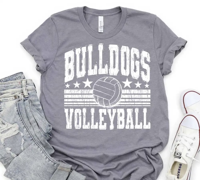 Custom Mascot Volleyball Tee – 30+ Mascots, 50+ Shirt Colors & Custom Ink