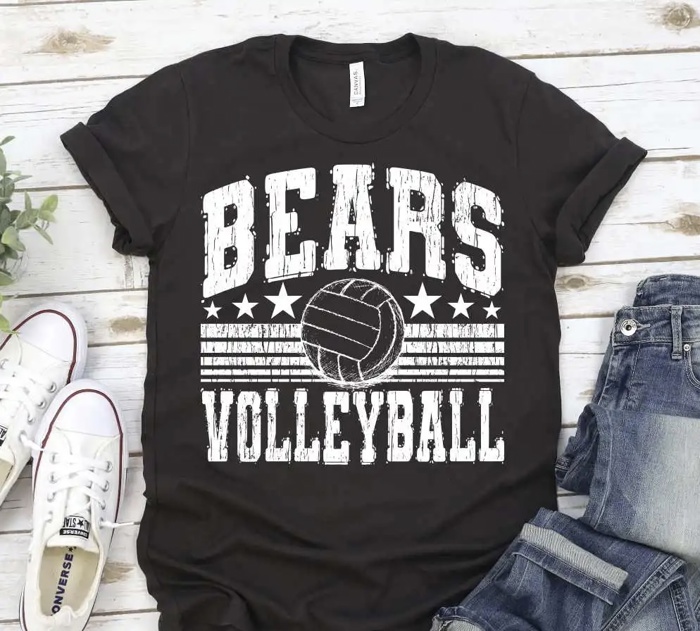 Custom Mascot Volleyball Tee – 30+ Mascots, 50+ Shirt Colors & Custom Ink
