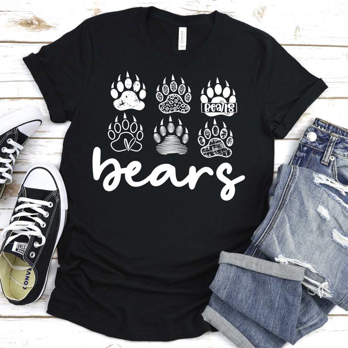 Custom Mascot Paw Print Tee | 10+ Mascots Available | School Spirit Shirt