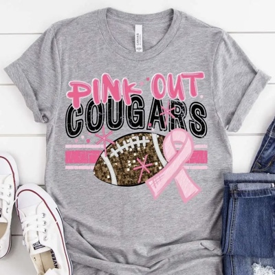 Pink Out Game Day Mascot Tee – Breast Cancer Awareness