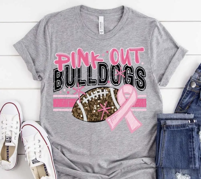 Pink Out Game Day Mascot Tee – Breast Cancer Awareness