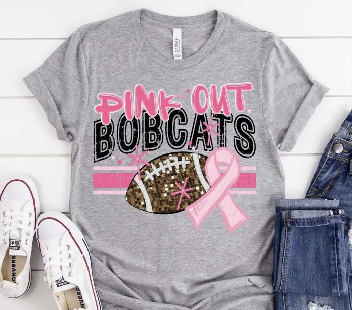 Pink Out Game Day Mascot Tee – Breast Cancer Awareness