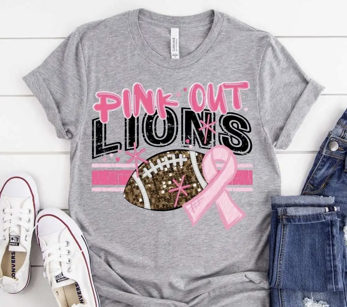 Pink Out Game Day Mascot Tee – Breast Cancer Awareness