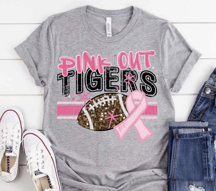Pink Out Game Day Mascot Tee – Breast Cancer Awareness