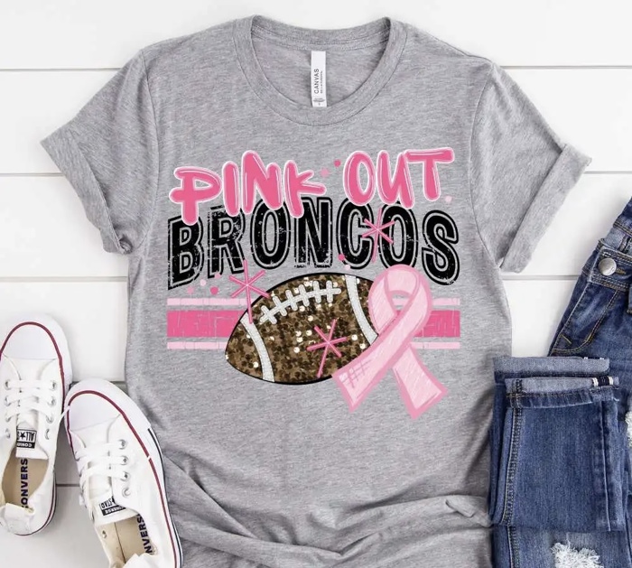 Pink Out Game Day Mascot Tee – Breast Cancer Awareness