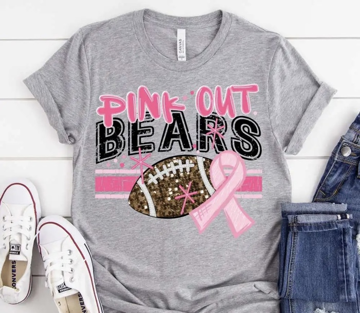 Pink Out Game Day Mascot Tee – Breast Cancer Awareness
