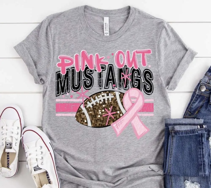 Pink Out Game Day Mascot Tee – Breast Cancer Awareness