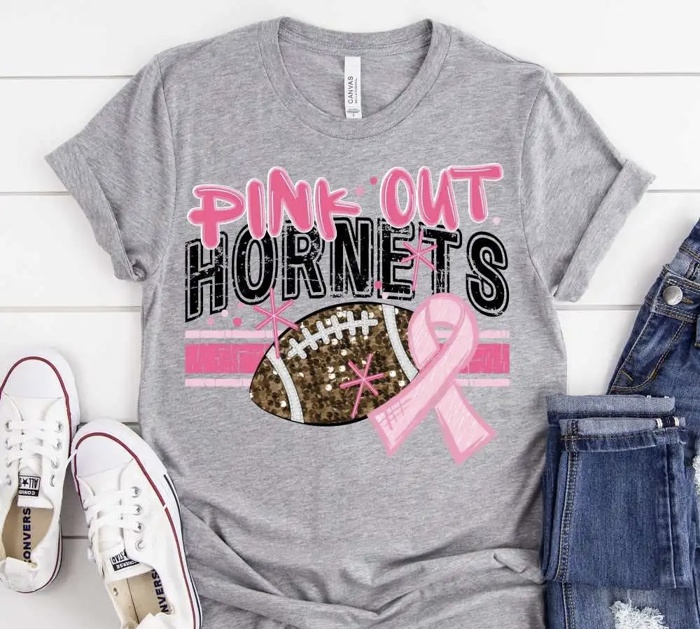 Pink Out Game Day Mascot Tee – Breast Cancer Awareness