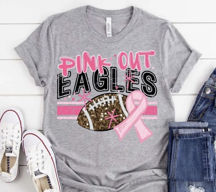 Pink Out Game Day Mascot Tee – Breast Cancer Awareness