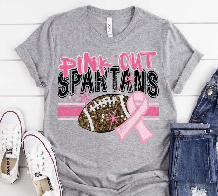Pink Out Game Day Mascot Tee – Breast Cancer Awareness