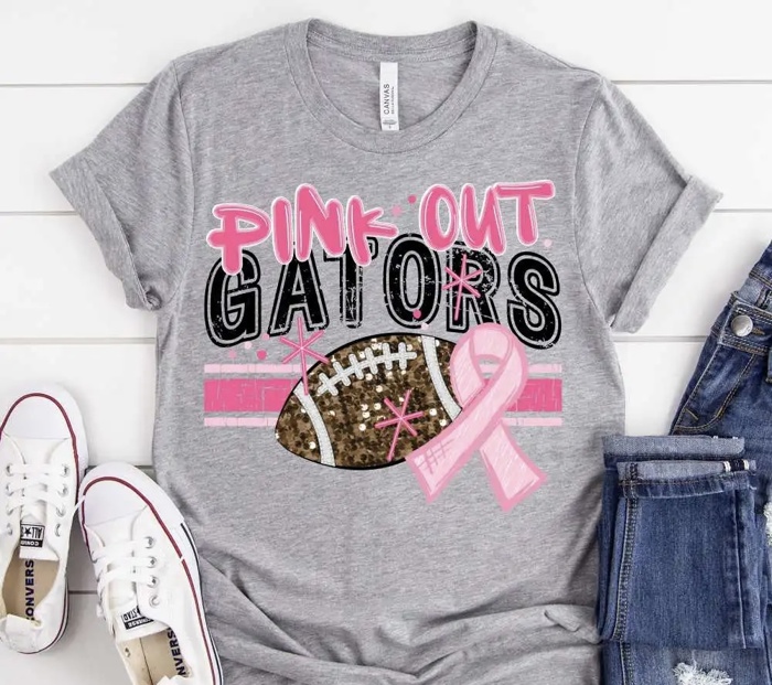 Pink Out Game Day Mascot Tee – Breast Cancer Awareness