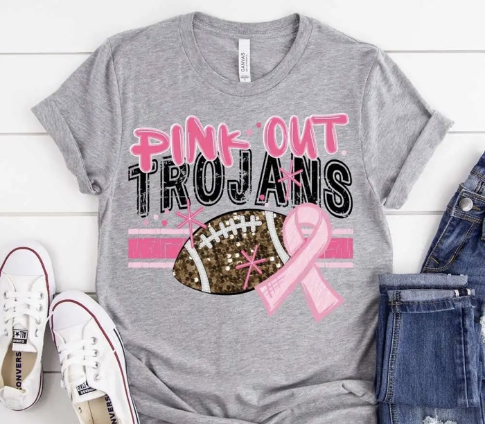 Pink Out Game Day Mascot Tee – Breast Cancer Awareness