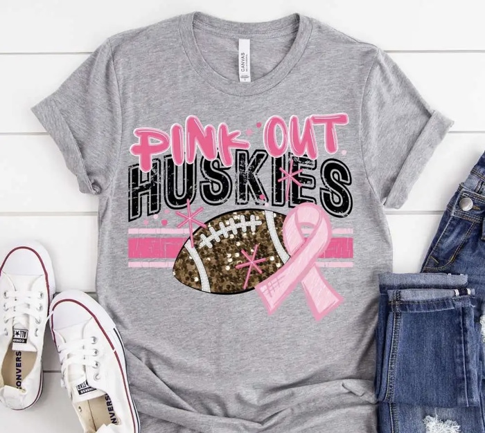 Pink Out Game Day Mascot Tee – Breast Cancer Awareness