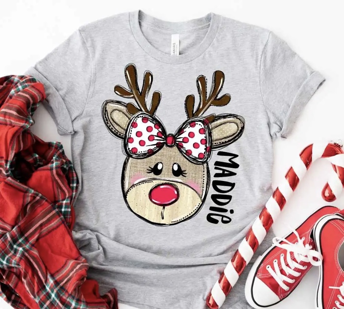 Personalized Kids Christmas Shirt - Custom Name Holiday Tee