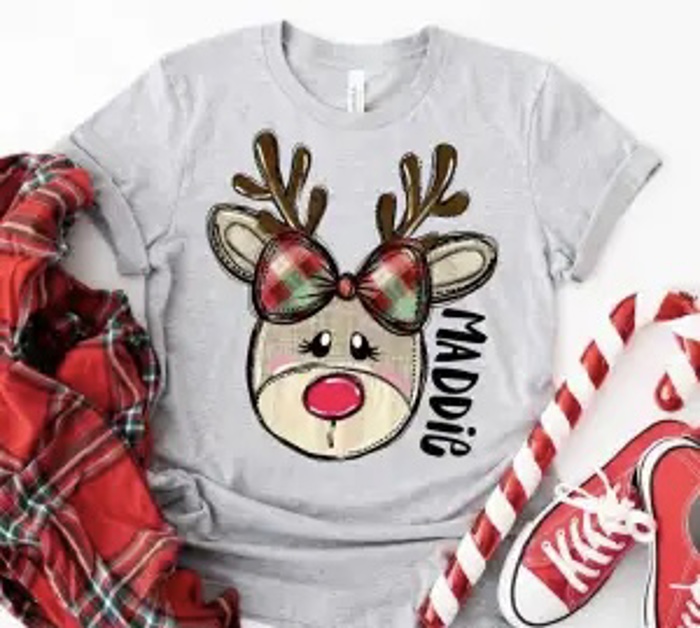 Personalized Kids Christmas Shirt - Custom Name Holiday Tee