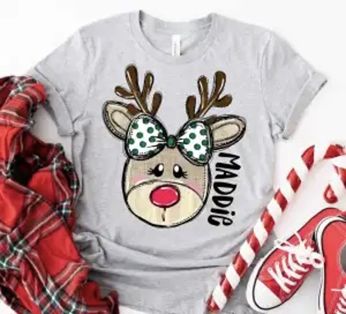 Personalized Kids Christmas Shirt - Custom Name Holiday Tee
