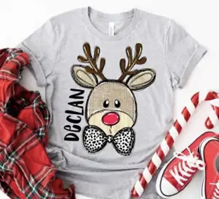 Personalized Kids Christmas Shirt - Custom Name Holiday Tee