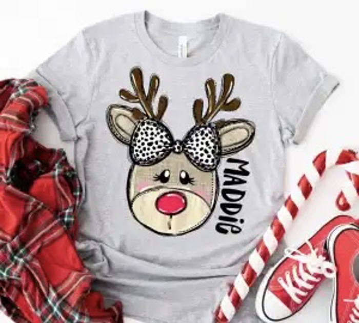 Personalized Kids Christmas Shirt - Custom Name Holiday Tee
