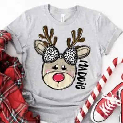 Personalized Kids Christmas Shirt - Custom Name Holiday Tee