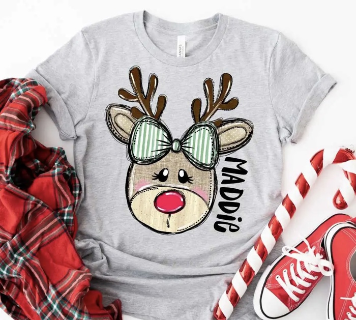 Personalized Kids Christmas Shirt - Custom Name Holiday Tee