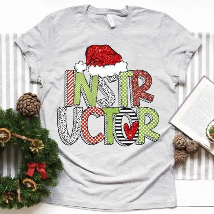 Christmas Teacher Tee – Teacher, Librarian, Coach, Office Staff & More