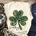  Lucky Shamrock Tee | Leopard Clover St. Patrick’s Day Shirt 