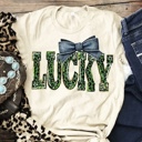  Faux Sequin Lucky Bow Shirt • St. Patrick’s Day Graphic Tee