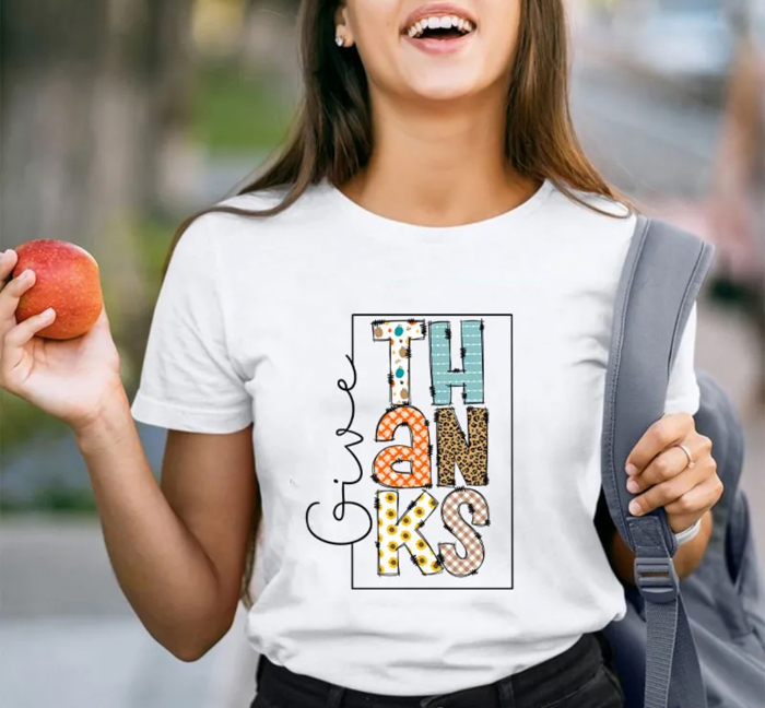 Give Thanks Patchwork Tee