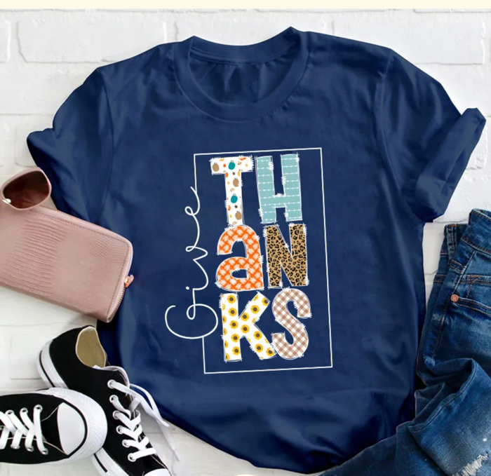 Give Thanks Patchwork Tee