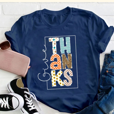 Give Thanks Patchwork Tee