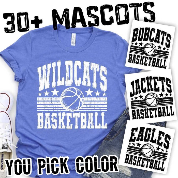 Vintage Mascot Basketball Tee for Men