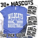  Vintage Mascot Basketball Tee for Men