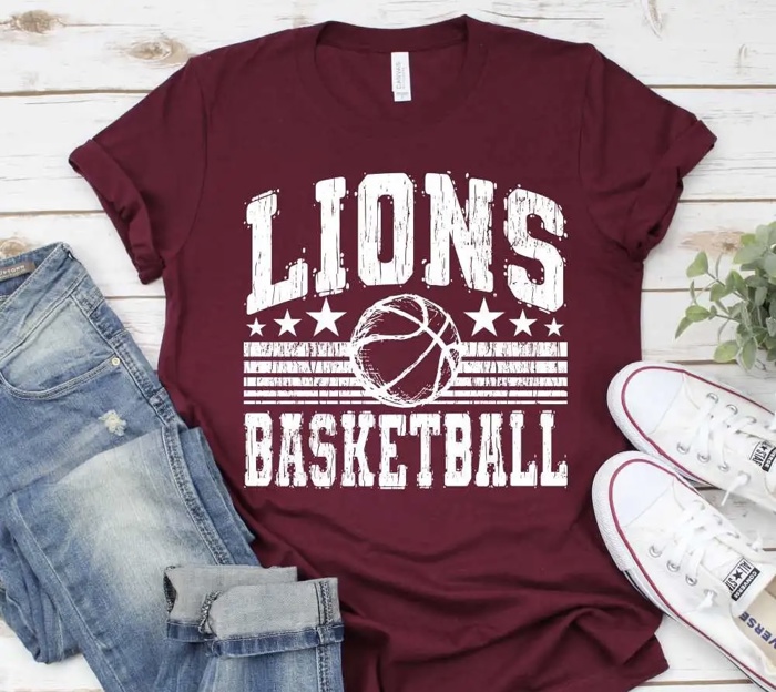 Vintage Mascot Basketball Tee