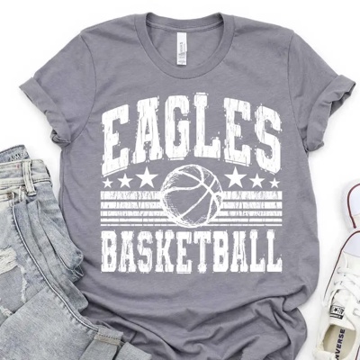Vintage Mascot Basketball Tee for Men