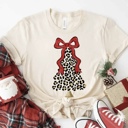  	Leopard Christmas Tree T-shirt • Festive Flair for the Season