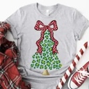  	Leopard Christmas Tree T-shirt • Festive Flair for the Season