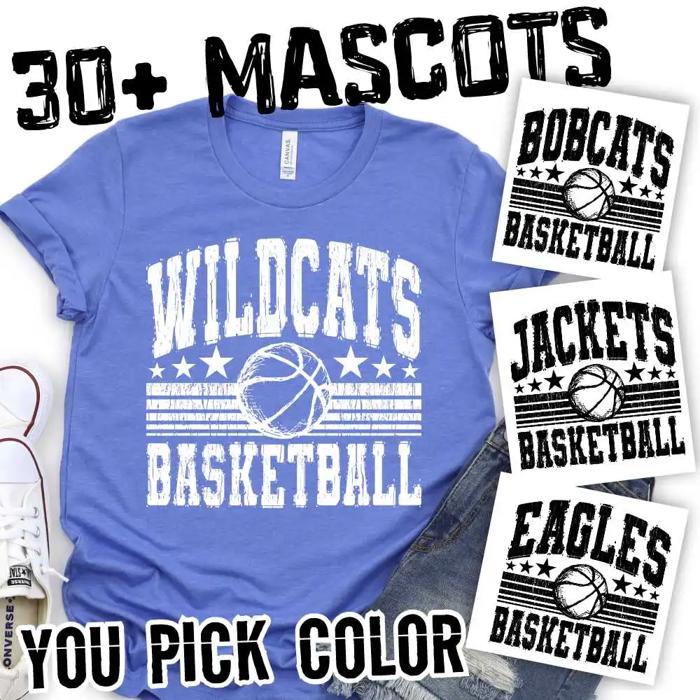 Vintage Mascot Basketball Tee